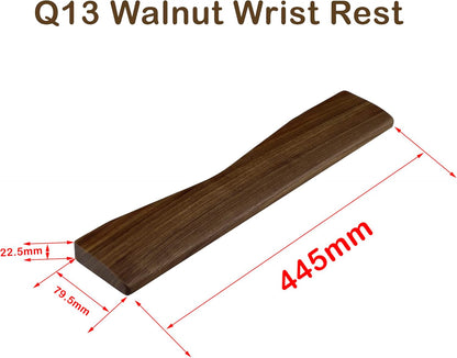 YMDK Wooden Wrist Rest Solid Wood Walnut for Keychron Q13 Pro Mechanical Keyboard