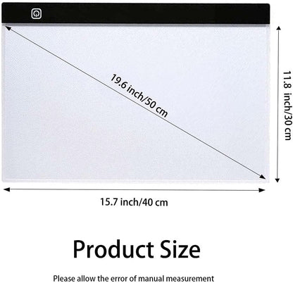 A4 Light Pad for Diamond Painting - Sponake Light Board Tracing with 3 Level Brightness Apply to Full Drill & Partial Drill 5D Diamonds Art - Craft, Sketching, Animation,Weeding Vinyl