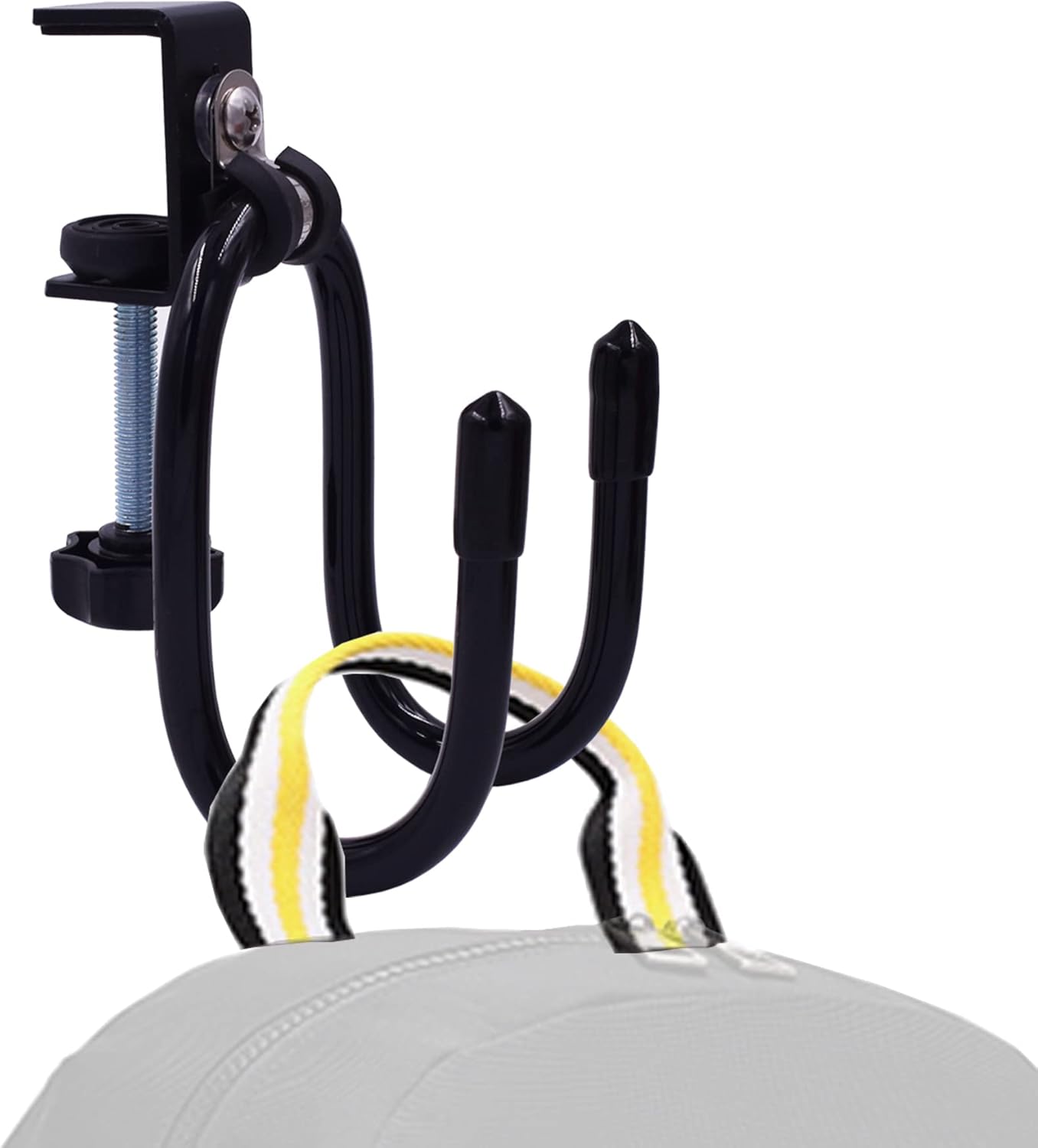 YYST Desk Mount Clamp-On Bag Holder Hook Backpack Hanger Portable for Backpack, Handbag, Purse, Laptop Bag, Tote Bag, Messenger Bag,Table Desk, Under Counter (20 lb. Capacity) (1)