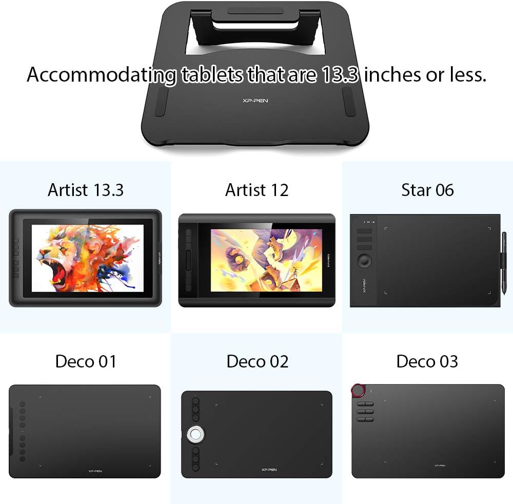 XPPen AC42 Graphics Tablet Stand - Laptop & Mobile Device Holder for XPPen Artist10 2nd, Artist12, Artist13.3 Pro, Artist13.3 Pro V2 - Suitable for 9"-14" Devices