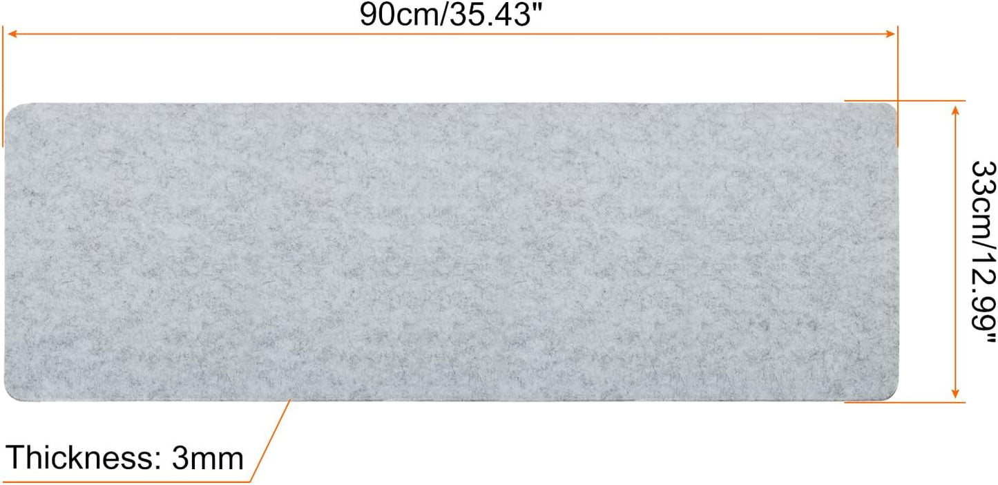 PATIKIL 24"x12" Desk Mat Protector, Felt Dual Side Mouse Pad Writing Mat for Office Home, Gray
