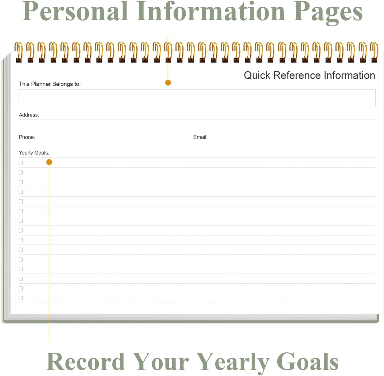 Weekly Productivity Planner - 8" x 11" Dashboard Desk Pad/Planner, Habit Tracker, Spiral Undated Weekly Planner for Office/School/Home, 54 Weeks, Black