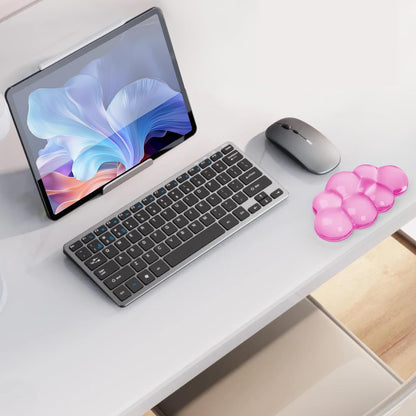 Gel Cloud Keyboard and Mouse Wrist Rest, Cute Wrist Support and Arm Support Keyboard Rest for Keyboard and Mouse Typing Pain Relief，Suitable for Office/Computer/Laptop/Gaming（White）