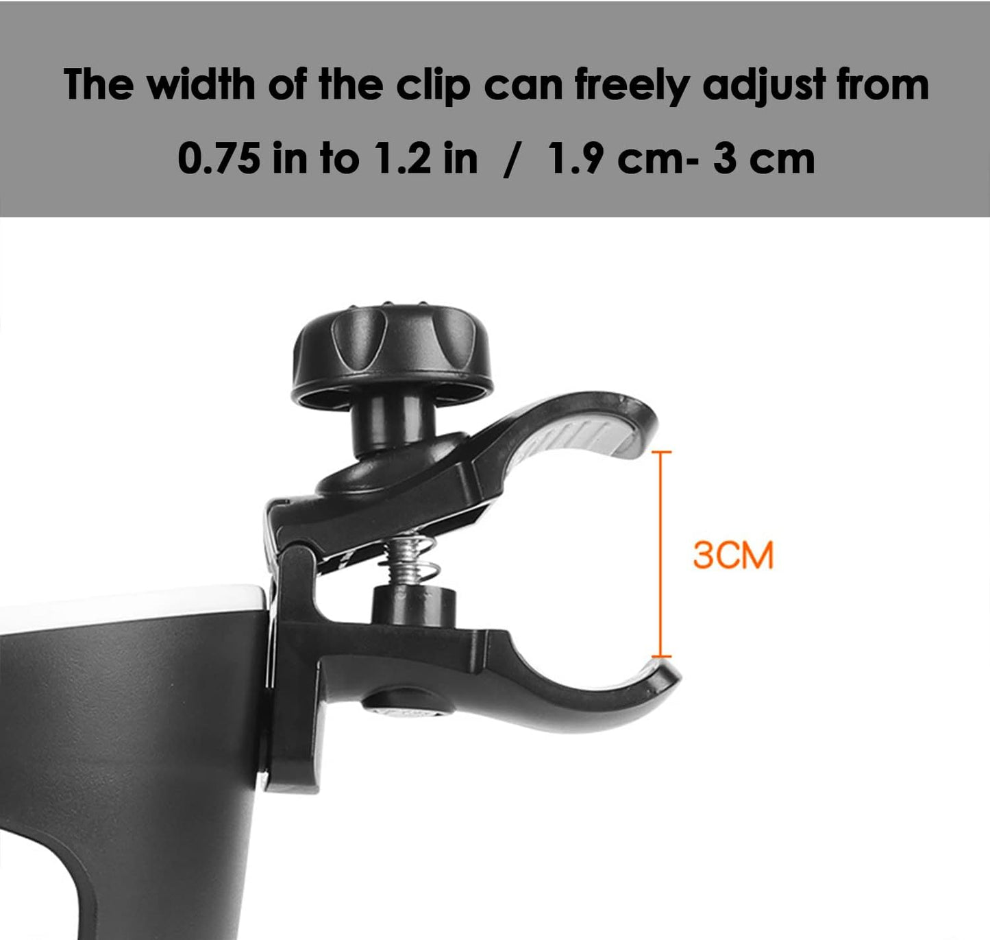 Universal Drinks Holders 360 Degree Rotation Adjustable Clamp Cup Holder, Mounts to Rail, Handle Bar, for Pontoon, Bass, Jon, Yacht Boats