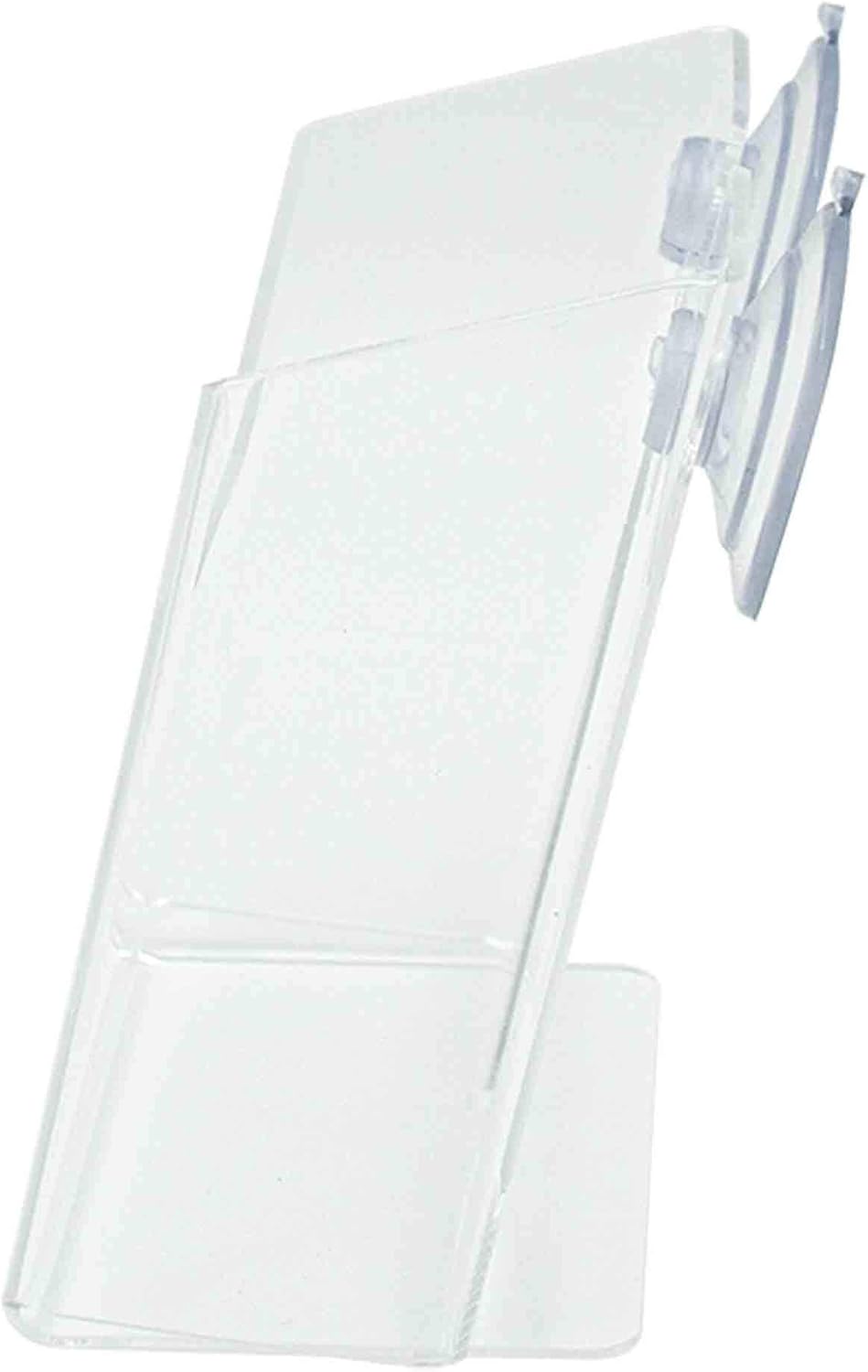 Marketing Holders 6 Pack Suction Cup Brochure Holder Holds 6 Inch Wide Literature Window or Glass Wall Mount Display Indoor Graphic Images Amenity Flyers or Reference Sheet Racks