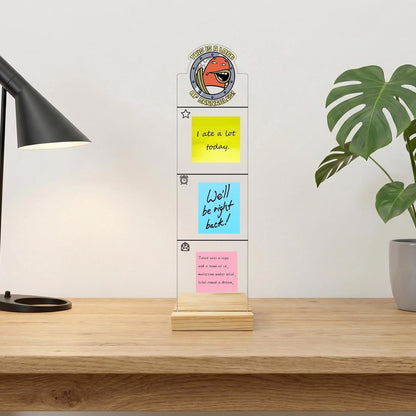 Monitor Memo Board Computer Monitor Memo Board Sticky Note Organizer Hold On Partner Im Overstimulated Sign Acrylic Desk Accessories Removable Wooden Base Set Sticky Notes 100 Sheets 11.8×3.1 inches