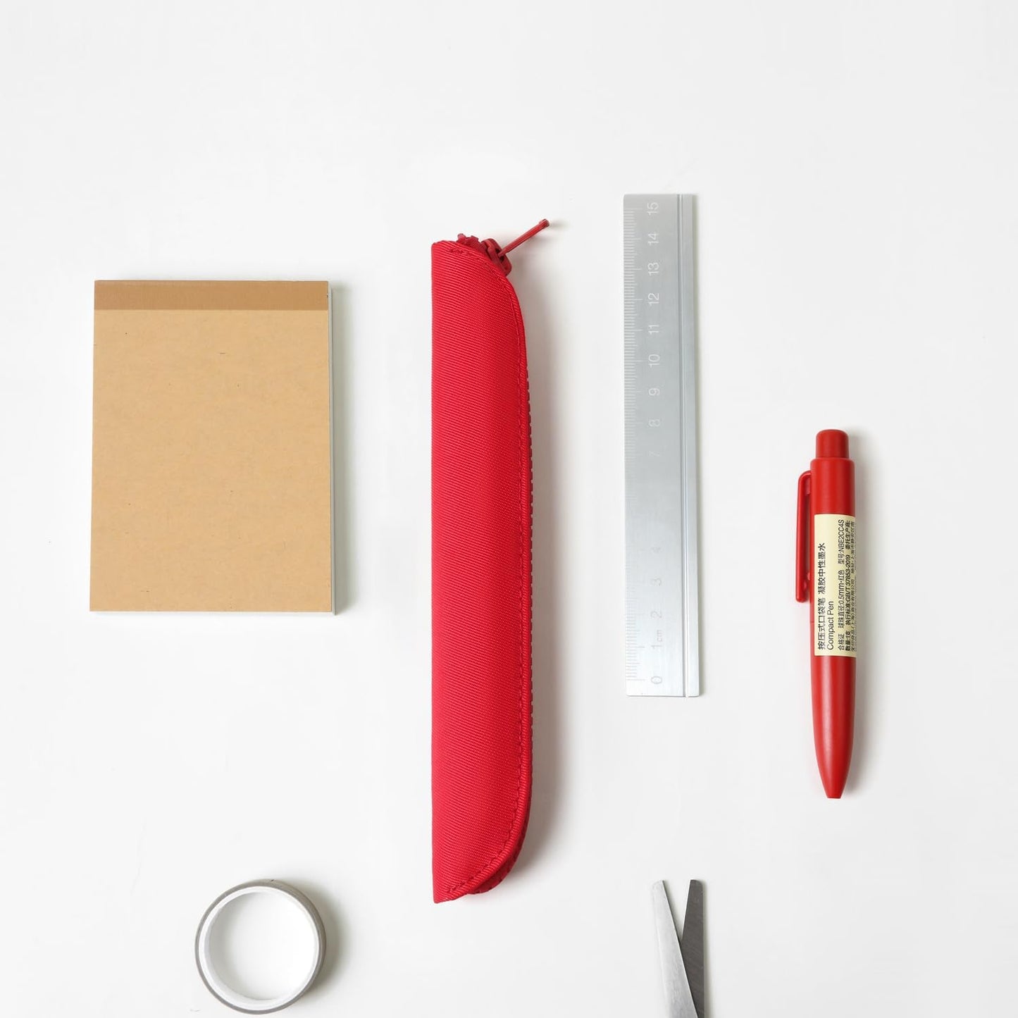 Pencil Case Durable Pencil Pouch for Pens School Featuring Oxford Lap Design (Khaki,Oxford)
