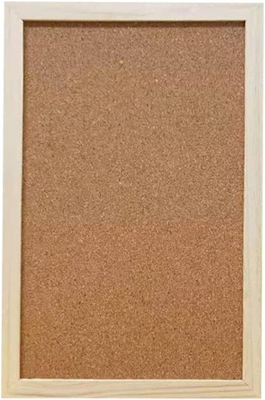 Cork Board 7.9" x 11.8" Wooden Framed Bulletion Board Decorative Hanging Message Board for Home School Office