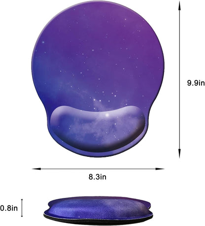 Mouse Pad with Wrist Support, Ergonomic Mouse Pad with Memory Foam Wrist Rest Cushion, Non-Slip Rubber Base Gaming Mice Pad for Home Office Computer Laptop, Flowers Grass
