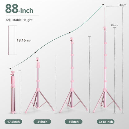 SENSYNE 62" Phone Tripod & Selfie Stick, Extendable Cell Phone Tripod Stand with Wireless Remote and Phone Holder, Compatible with iPhone Android Phone, Camera