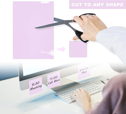 Dry Erase Board Sticker- Whiteboard Stickers-8.27''x11.69'' Removable Dry Erase Sheets- Fridge Dry Erase Paper for Wall/Desk/Refrigerator/Door/Locker/Home/Office/Classroom (White-2Pcs)