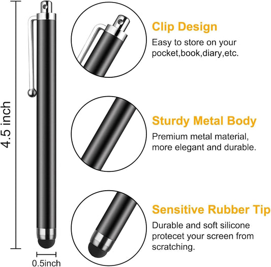 Stylus Pen for Touch Screen with Pen Holder, Bike Motorcycle Stylus Pen with Anti-Drop Spring Strap, High Precision and Sensitivity, Glove-Friendly for iPad iPhone Android Tablets Smartphone (1PCS-1)