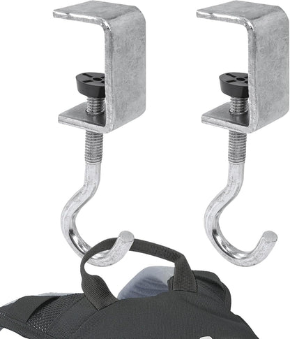 2 Pcs Desk Mount Bag Holder Hook Clamp-On Backpack Hanger Portable Desk Mount Headphones Holder Reduce Desk Clutter for Table Desk, Under Counter