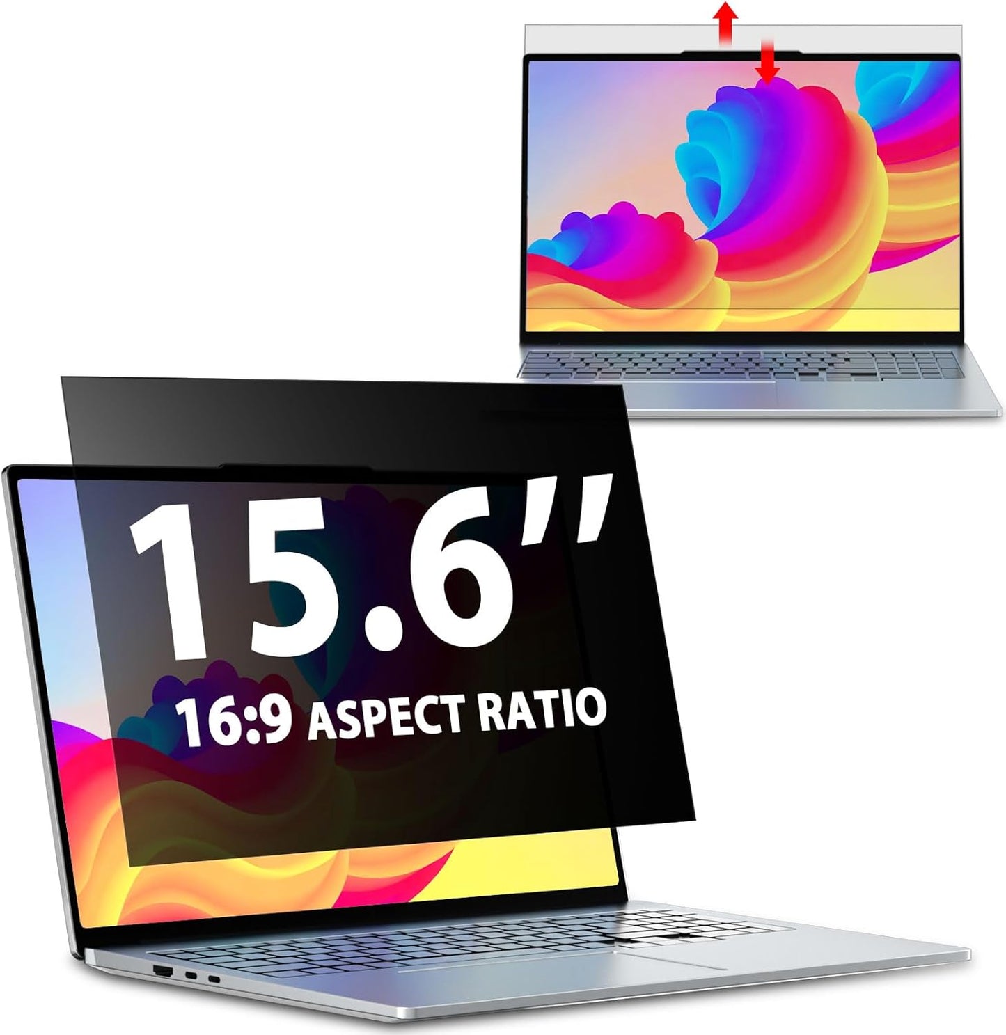 Laptop Privacy Screen 14 Inch 16:9 Aspect Ratio, Laptop Screen Privacy Shield Compatible With Lenovo Hp Dell Acer Asus Thinkpad Envy Xps, Removable Anti Glare Blue Light Computer Filter Protector