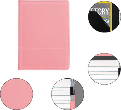Padfolio/Portfolio Binder, Mini Padfolio Portfolio Binder 5 x 8 Legal Writing Pad, A5 Document Organizer Folder for Men Women, Black