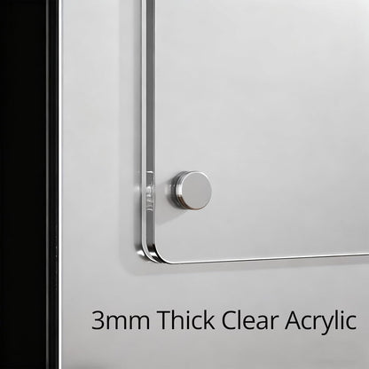 Magnetic Dry Erase to Do List Board for Fridge, 12 X 8 inch Acrylic Shopping List Whiteboard with 3 Markers
