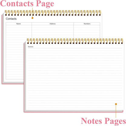 Weekly Productivity Planner - 8" x 11" Dashboard Desk Pad/Planner, Habit Tracker, Spiral Undated Weekly Planner for Office/School/Home, 54 Weeks, Black