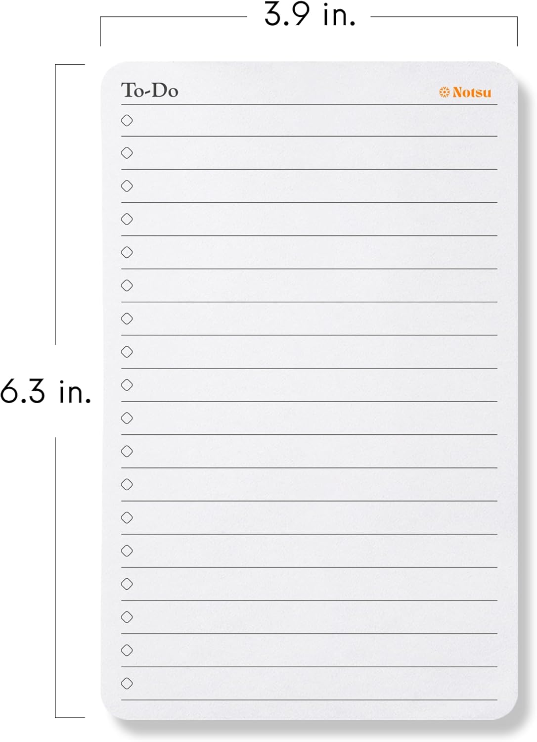 Notsu Dot Grid Desk Notepad 2 Pack | Minimalist Dotted Memo Mouse Pads with Premium Thick Paper, Small 5.5" x 8.5"