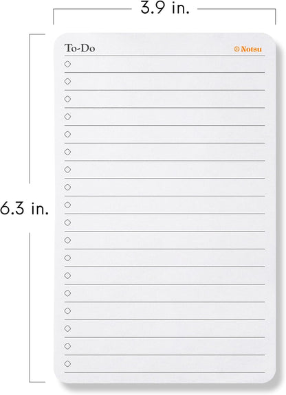 Notsu Dot Grid Desk Notepad 2 Pack | Minimalist Dotted Memo Mouse Pads with Premium Thick Paper, Small 5.5" x 8.5"