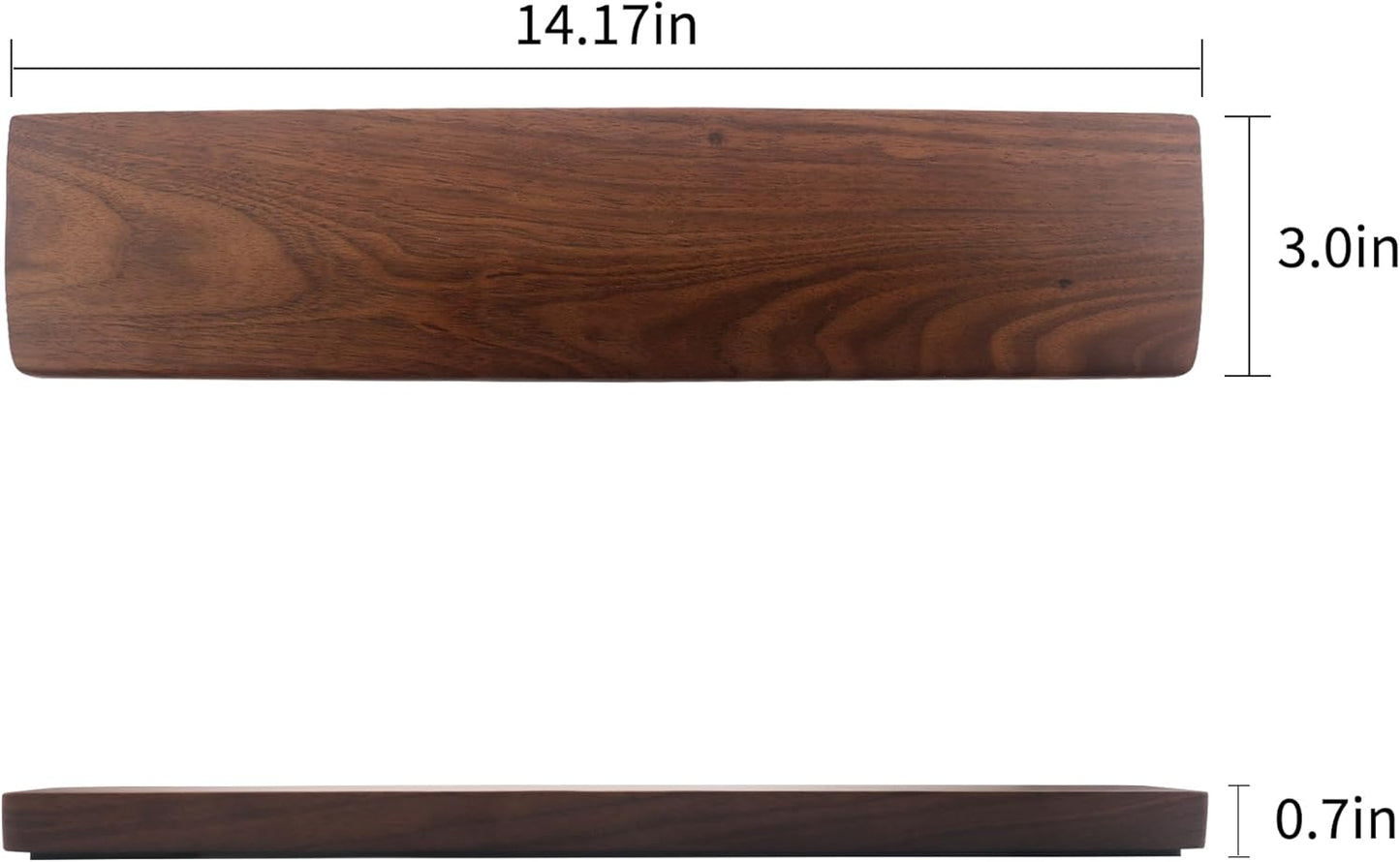 87 Keys Keyboard Wrist Rest - Ergonomic Walnut Wood Palm Rest for Mechanical Keyboard, Non-Slip, Comfortable Typing and Gaming (87 Keys) ﻿
