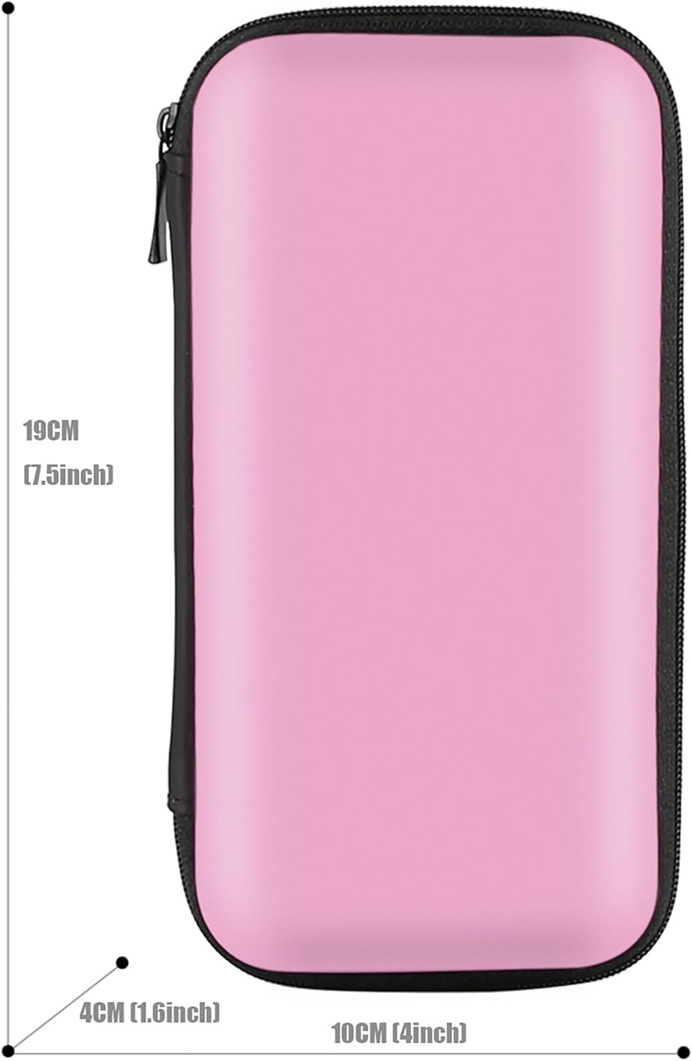 iMangoo Travel Essential Electronics Organizer Pouch Charger Case, Shockproof Dual Zipper Power Bank Cables Tech Accessories Purse, Men & Women Travel Must Have Storage Bag, 6.5x3.2x1 inch Rose Gold