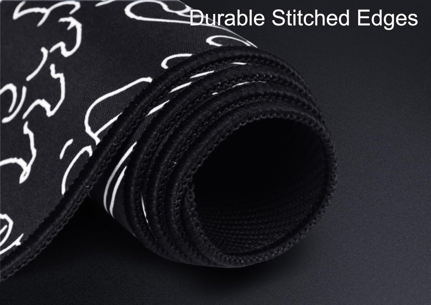 Large Gaming Mouse Pad, XXL Extended Computer Keyboard Mouse Mat with Stitched Edges, 31.5" x 15.7" Non-Slip Waterproof Rubber Base Office Big Long Mousepad for Work, Game, Office, Home, Black