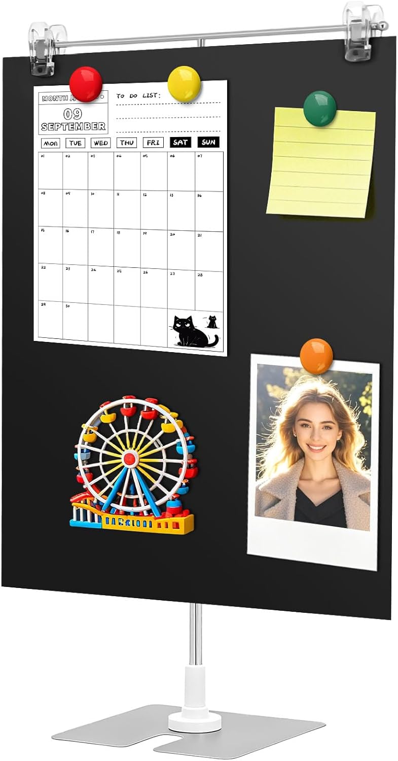 11.8"×15.7" Magnetic Board, Soft Magnet Board, Magnetic Bulletin Board, Desktop Magnet Display Stand for Office, Home, School, Kitchen