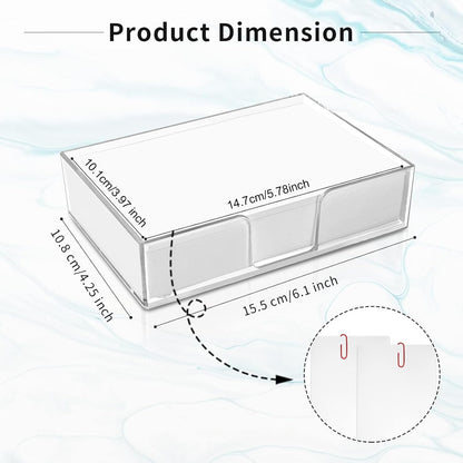 300 Sheet 4x6 Memo Holder Desk Notepad Tray Pad Paper Memo Sheets Non Sticky Memo Pads 4x6 Acrylic Notepad Holder for Desk School Organization Planning（Internal Size: 3.97 × 5.78 Inch）