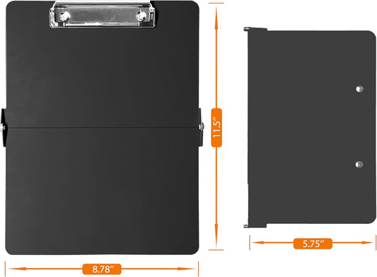 Foldable Clipboard, ISO clipboard Foldable Clipboard, Folding Clipboard, Nursing Clipboard (Black)