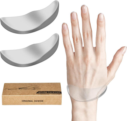 JIKIOU Right-Handed Truly Ergonomic Wrist Rest for Mouse 2 Pack, Carpal Tunnel Support, Pain Relief, Anti-Fatigue, Easy Glide, Office Computer Laptop Gaming Black