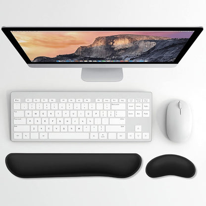 Dapesuom Enlarge Keyboard Wrist Rest, Memory Foam Keyboard Wrist Cushion for Computer Desk Mats Support, Pain Relief Ergonomic Mouse Pad Rests with Non-Slip Base for Gaming, Laptop, Radiant Orchid