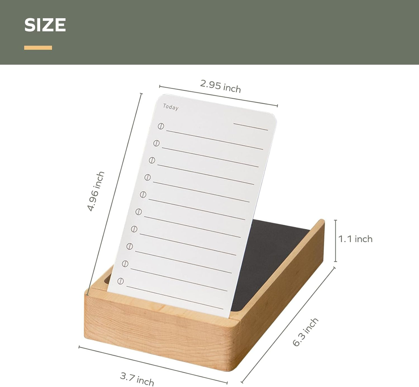 muso wood Daily To Do List Planner with Walnut Stand - 100 To Do List Cards - Undated Daily Planner Notepad for Desk Accessories and Supplies, Enhanced Productivity, Work Office Accessories