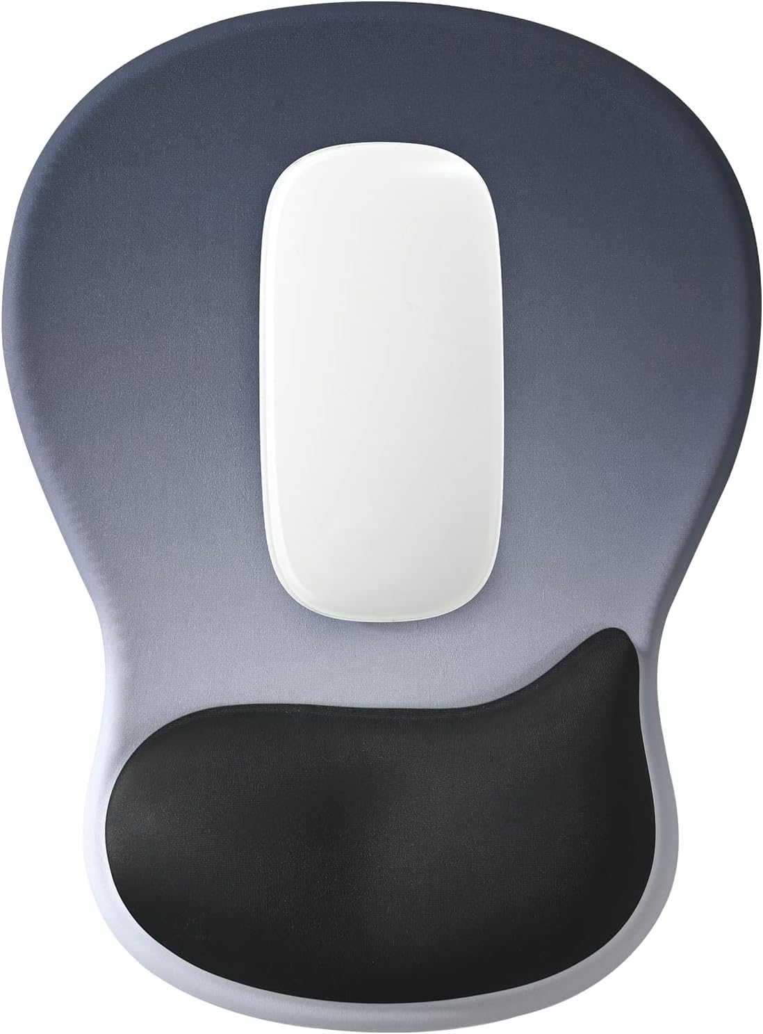 EooCoo Ergonomic Mouse Pad with Gel Wrist Rest Support, Middle Concave Design for Natural Wrist Alignment, Non-Slip Base Mousepad for Laptop, Computer, Office Desk Accessories, Carpal Tunnel Syndrome