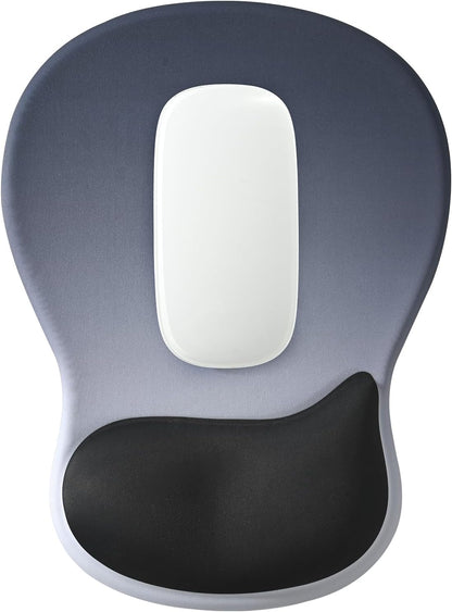 EooCoo Ergonomic Mouse Pad with Gel Wrist Rest Support, Middle Concave Design for Natural Wrist Alignment, Non-Slip Base Mousepad for Laptop, Computer, Office Desk Accessories, Carpal Tunnel Syndrome