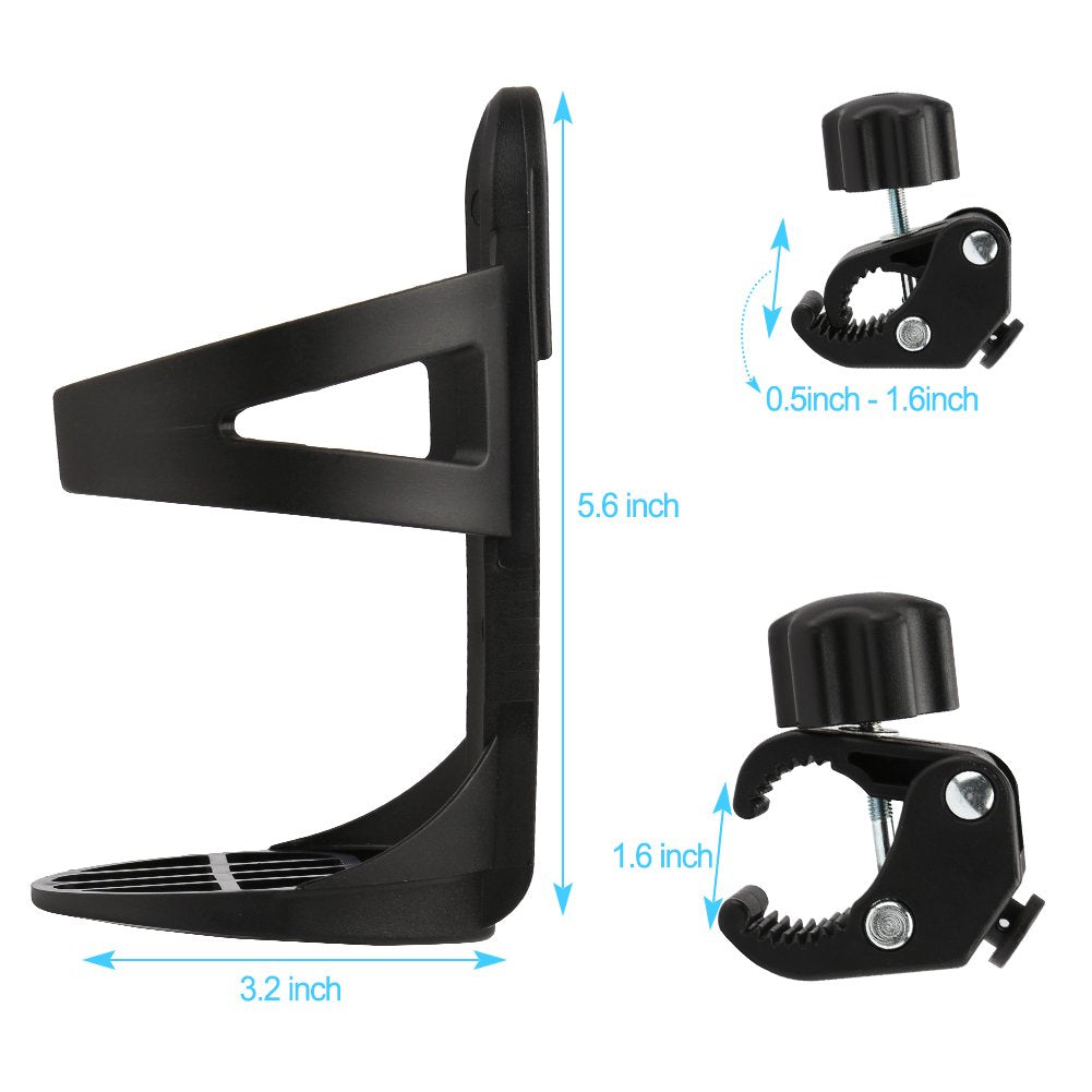 Accmor Stroller Cup Holder, Universal Cup Holder for Uppababy, Nuna, Doona Strollers, Large Bottles 360 ° Rotatable Bottle Holder for Stroller, Wheelchair, Walker, Scooter