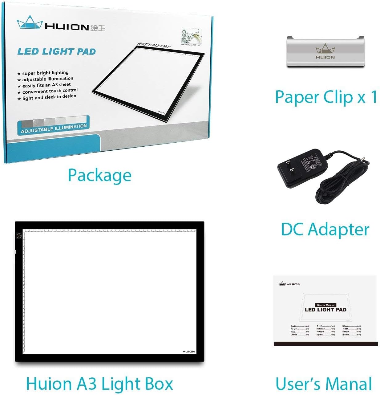 Huion A3 Light Box for Tattoo Tracing - AC Powered