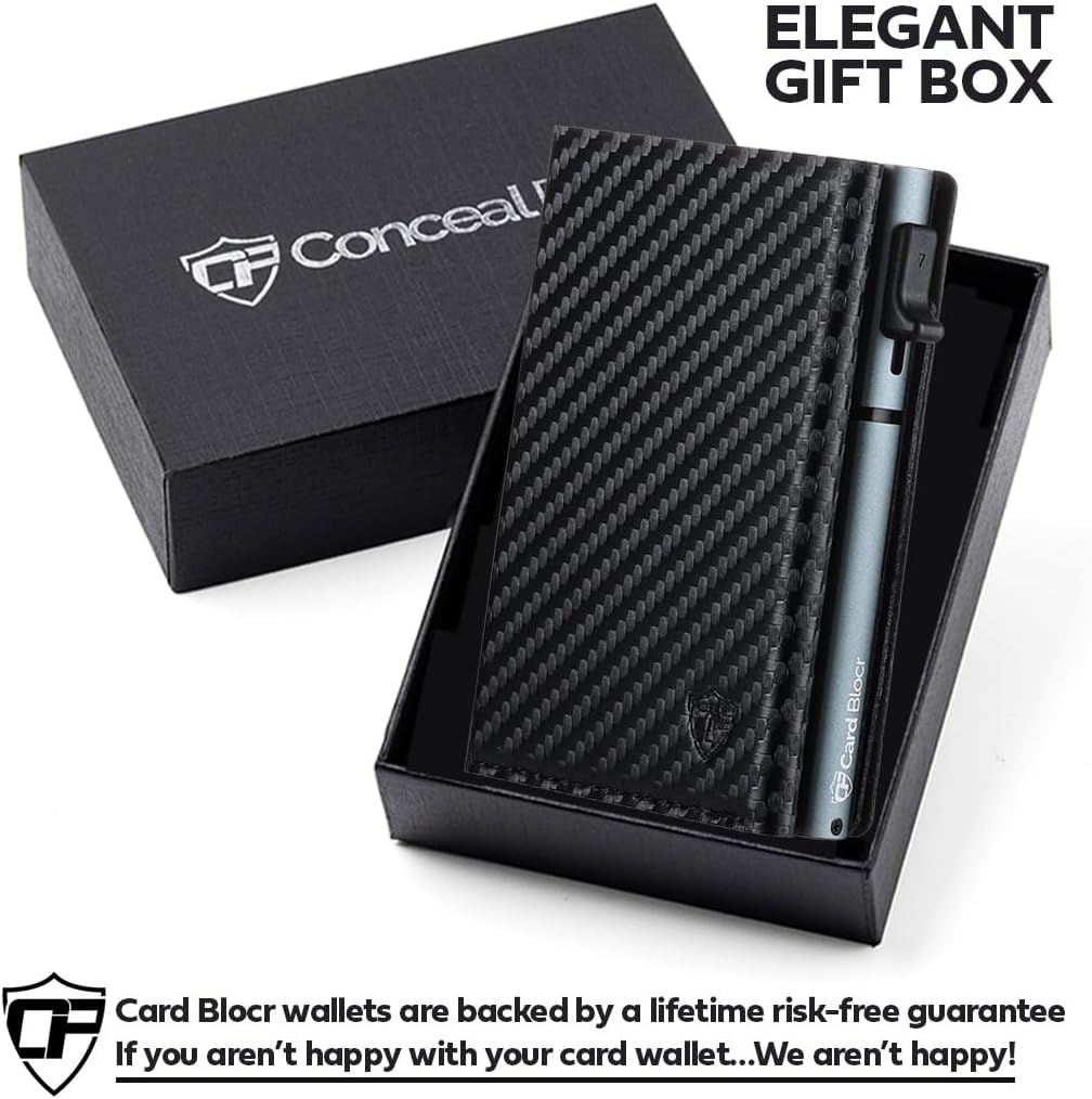 Conceal Plus Wallet Finder Slim Tracker, 5-Year Battery Life - Never Needs Charging, Track Wallet, Backpack, Luggage and More, Works with Apple Find My iOS Only (Android Not Supported)