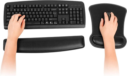 RICHEN Keyboard Wrist Rest Pad and Mouse Wrist Rest Support Mouse Pad Set,Sturdy & Comfortable & Lightweight for Easy Typing & Pain Relief-Ergonomic Support (Brown)