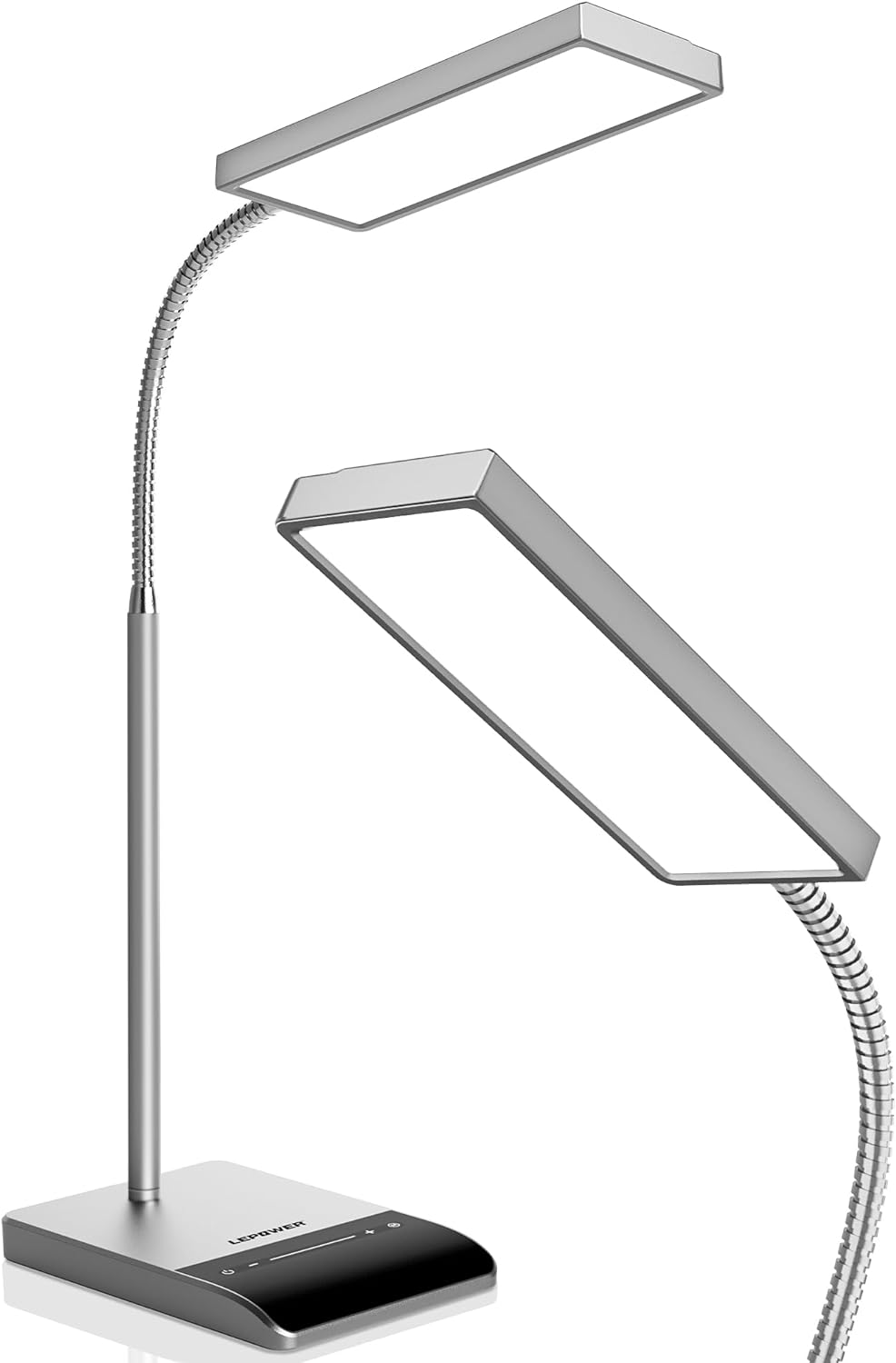 LEPOWER Desk Lamp, 800LM LED for Home Office, 12W Reading for Desk, Eye-Caring Light, Touch Table Gooseneck Lamp, 50 Lighting Modes, Bright for Bedroom, Study (Black)