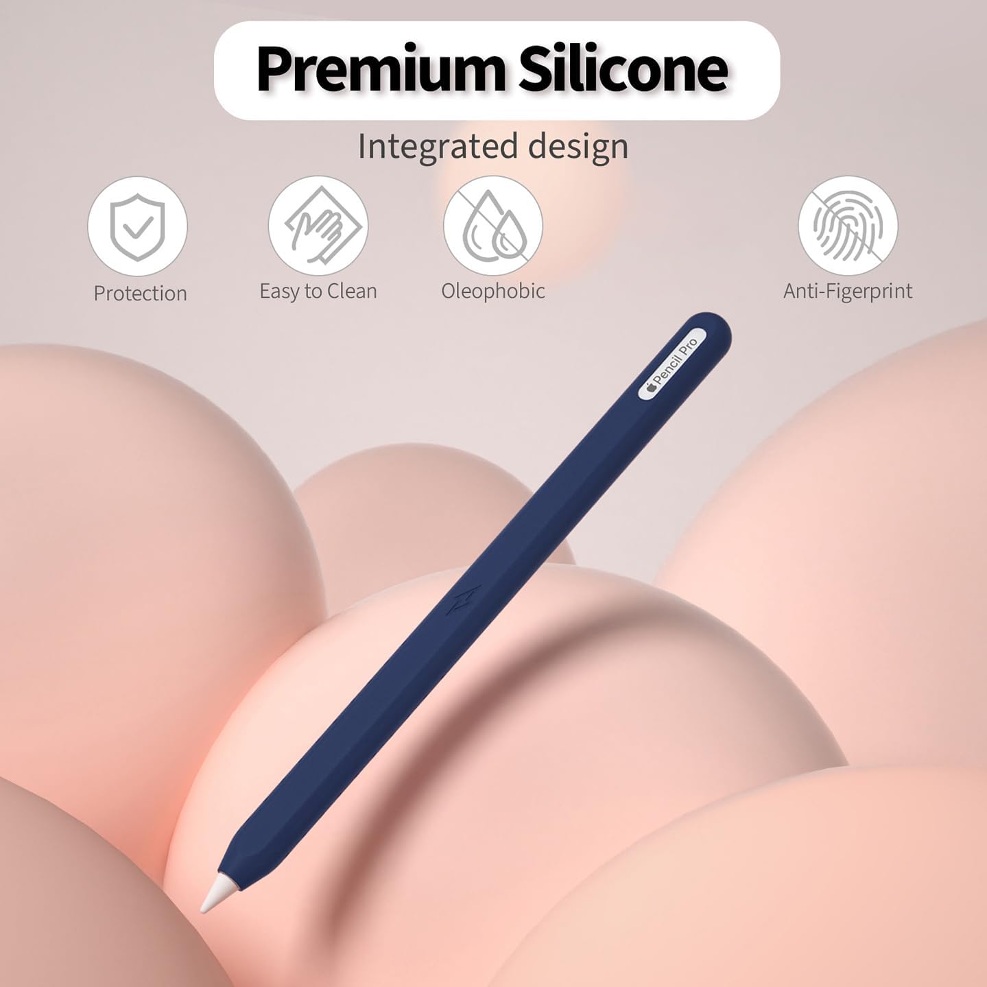Ultra Thin Protective Pencil Cover for Apple Pencil Pro &Apple Pencil 2nd Gen Silicone Case Sleeve Compatible with Apple Pencil Pro (Pink)
