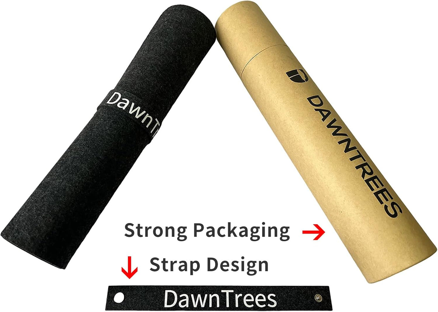 DAWNTREES Large Felt Desk Mat, 40''x16'' Full Keyboard and Mouse Pad for Office and Home, Computer Desk Mat for Desktop, Non-Slip Felt Desk Pad Protector