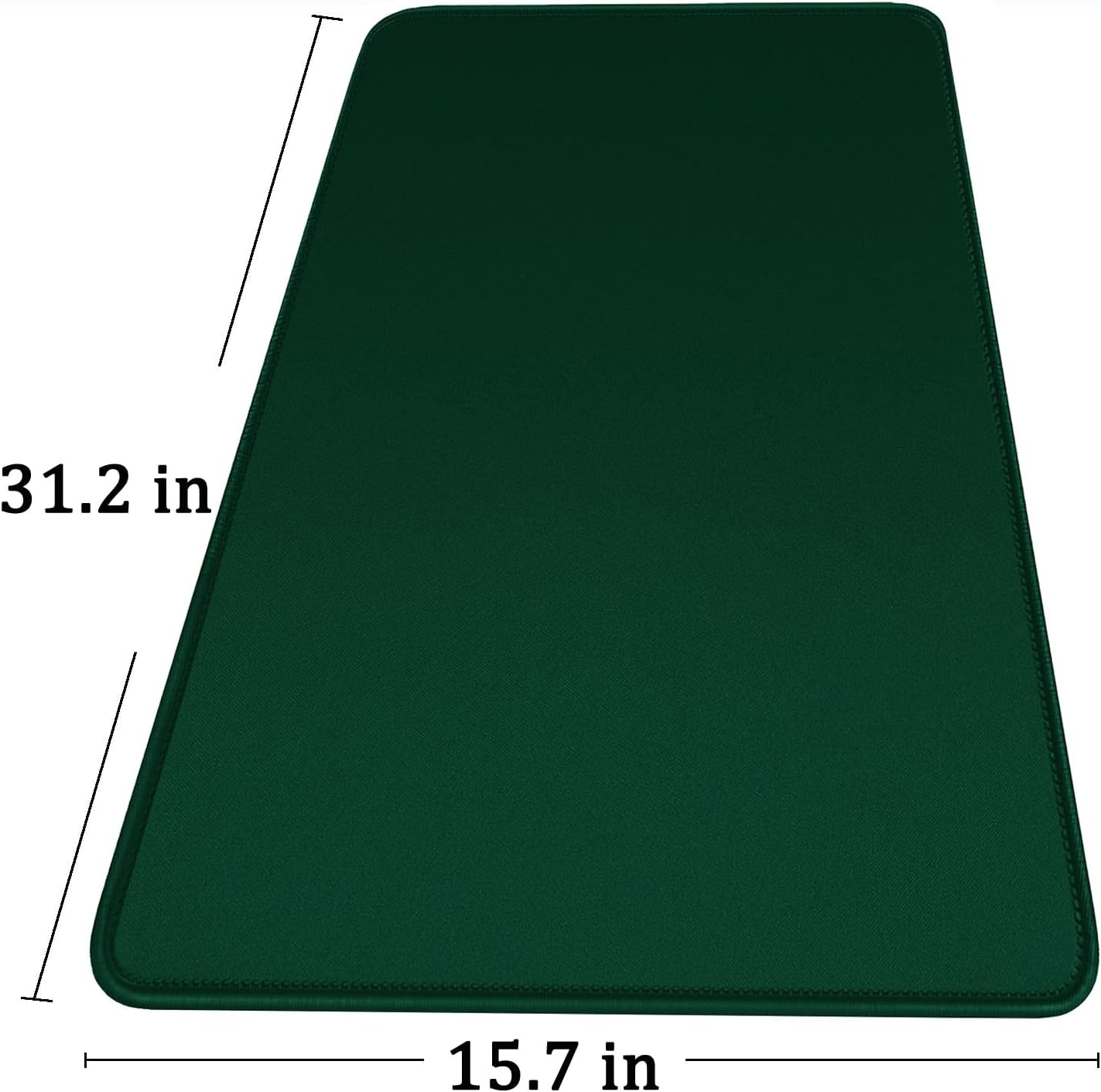 Large Extended Gaming Mouse Pad with Stitched Edges, (31.5X15.7In) Durable Non-Slip Natural Rubber Base, Waterproof Computer Keyboard Pad Mat for Esports Pros/Gamer/Desktop/Office/Home-Black