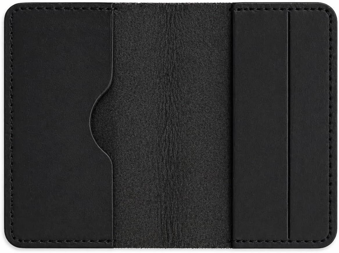 Leather Journal Cover for 2.5 x 4 Inches Pocket Notebooks – Handmade Refillable Mini Notebook Cover – Compatible with Outus, Qeeenar & Similar Small Journals, Travel Memo Pads & Pocket Diaries