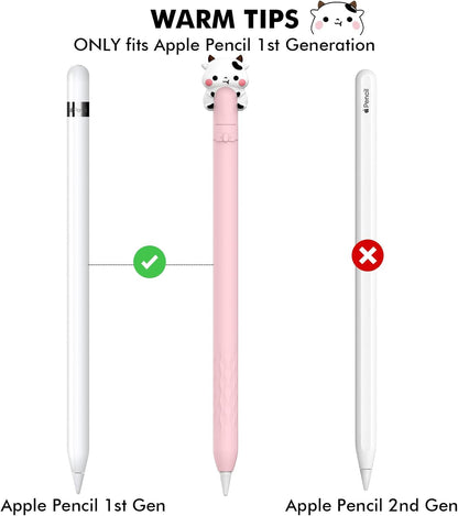 NIUTRENDZ Cute Bear Apple Pencil Case for Apple Pencil 2nd Generation Case Silicone Protective Cover Sleeve Skin Accessories (Brown, Apple Pencil 2nd Generation)
