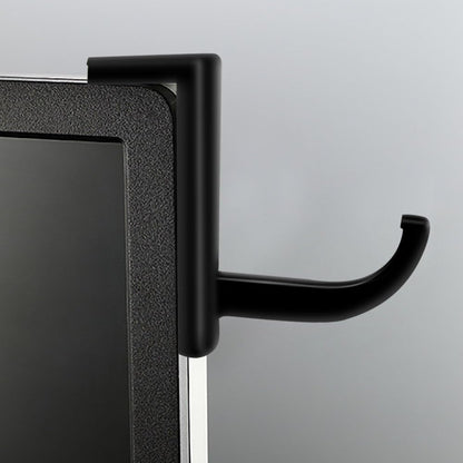 Mudder 4 Pack Monitor Hooks Headphone Headset Hanger Monitor Stand Holder Headset Stick-on Hook, Black