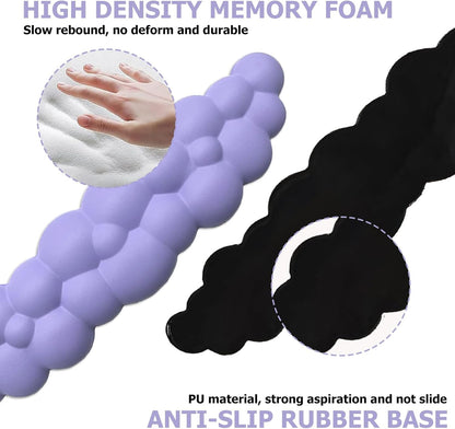 Cloud Wrist Rest Keyboard, PU Leather Memory Foam Wrist Rest for Computer Keyboard, Ergonomic Keyboard Wrist Rest and Cute Mouse Wrist Rest for Gaming,Office,Computer,Typing Pain Relief,Pastel Green