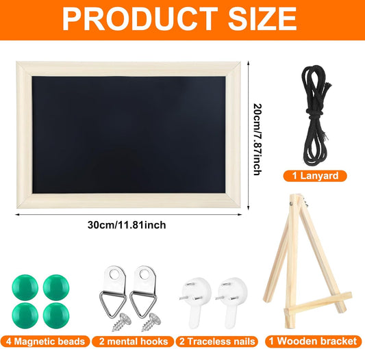 Maitys Black Souvenir Magnetic Board with Stand, 12 x 8 Inches Metal Magnet Display Bulletin Board for Wall Tabletop, Souvenir Easel Stand for Home Office
