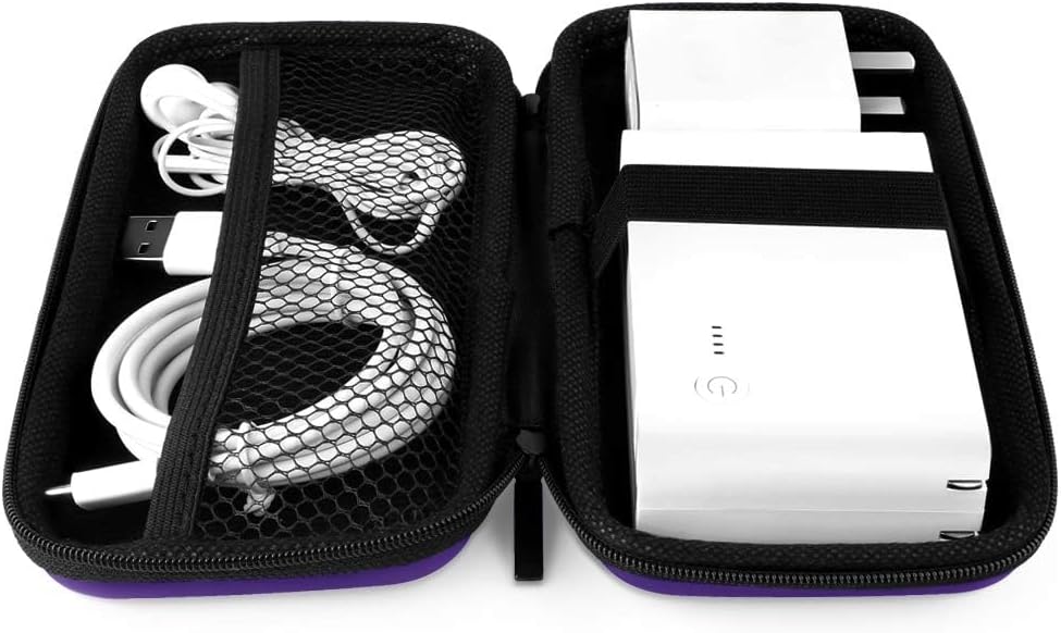 iMangoo Travel Essential Electronics Organizer Pouch Charger Case, Shockproof Dual Zipper Power Bank Cables Tech Accessories Purse, Men & Women Travel Must Have Storage Bag, 6.5x3.2x1 inch Rose Gold