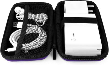 iMangoo Travel Essential Electronics Organizer Pouch Charger Case, Shockproof Dual Zipper Power Bank Cables Tech Accessories Purse, Men & Women Travel Must Have Storage Bag, 6.5x3.2x1 inch Rose Gold