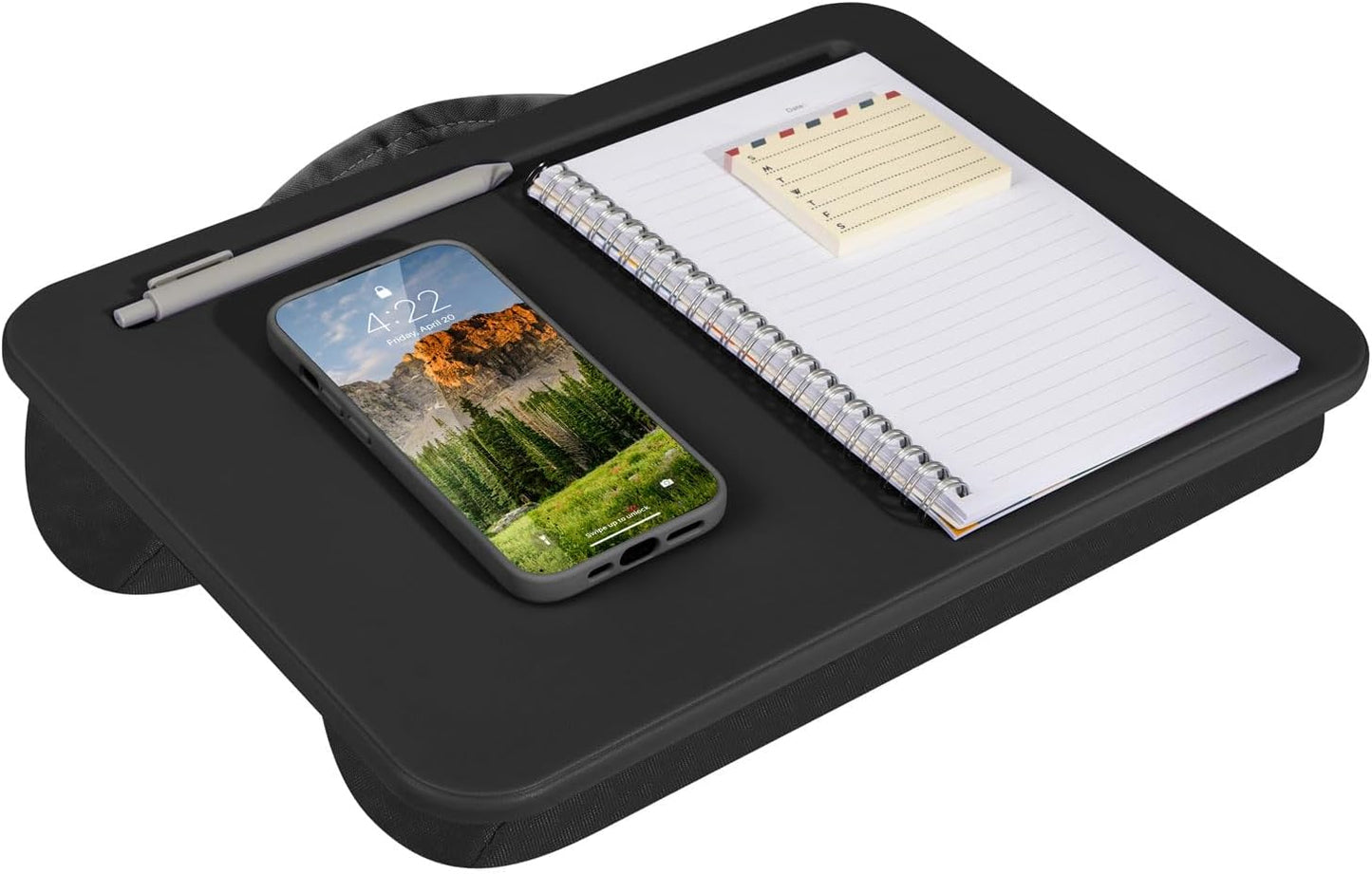LAPGEAR Compact Lap Desk – Fits Up to 14″ Laptops – Charcoal – Style No. 43105